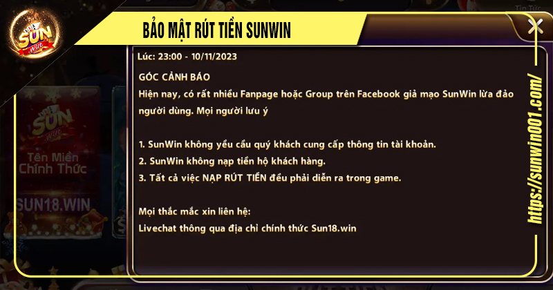 Hướng Dẫn 05 Bước Rút Tiền Sunwin Bảo Mật Tối Đa 4 bảo mật rút tiền sunwin