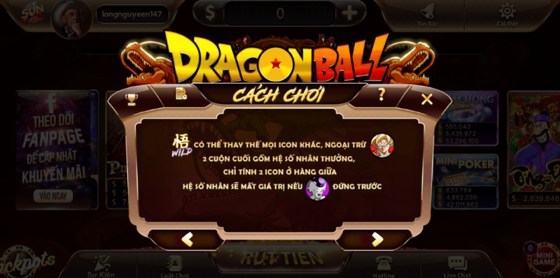 Những biểu tượng trong game Dragon Ball